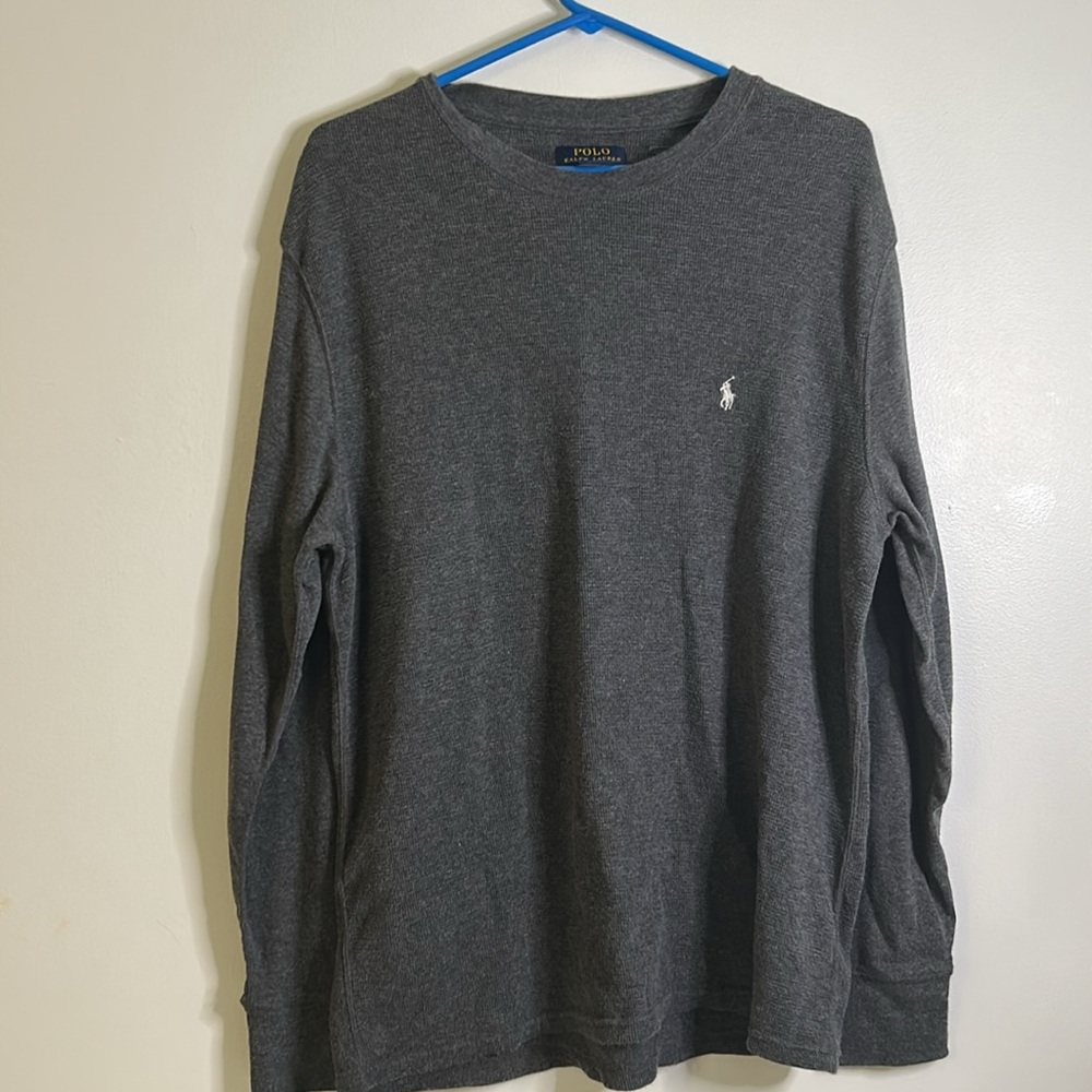 Polo Ralph Lauren long sleeve sleep wear thermal shirt size xl gray loungewear